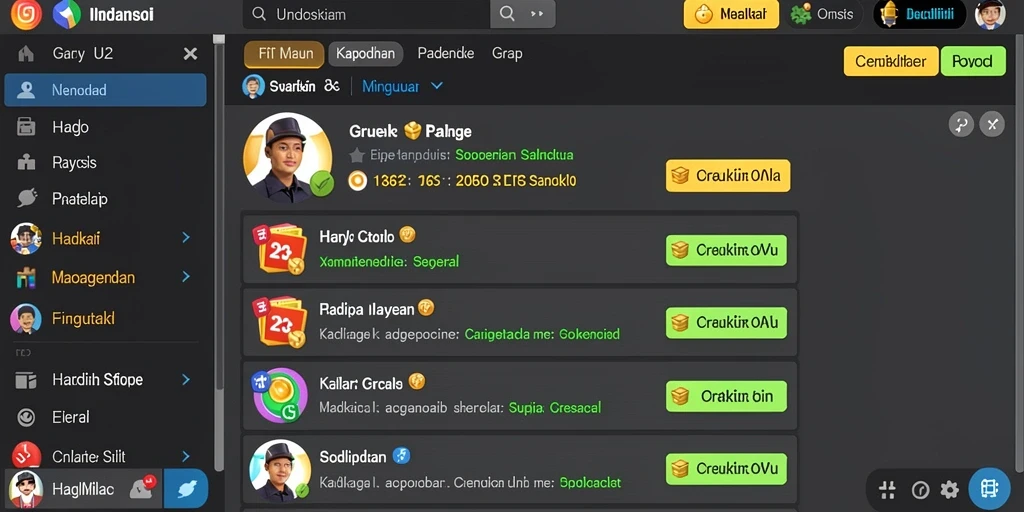 Screenshot memperlihatkan fitur bonus menarik di TANTE777.